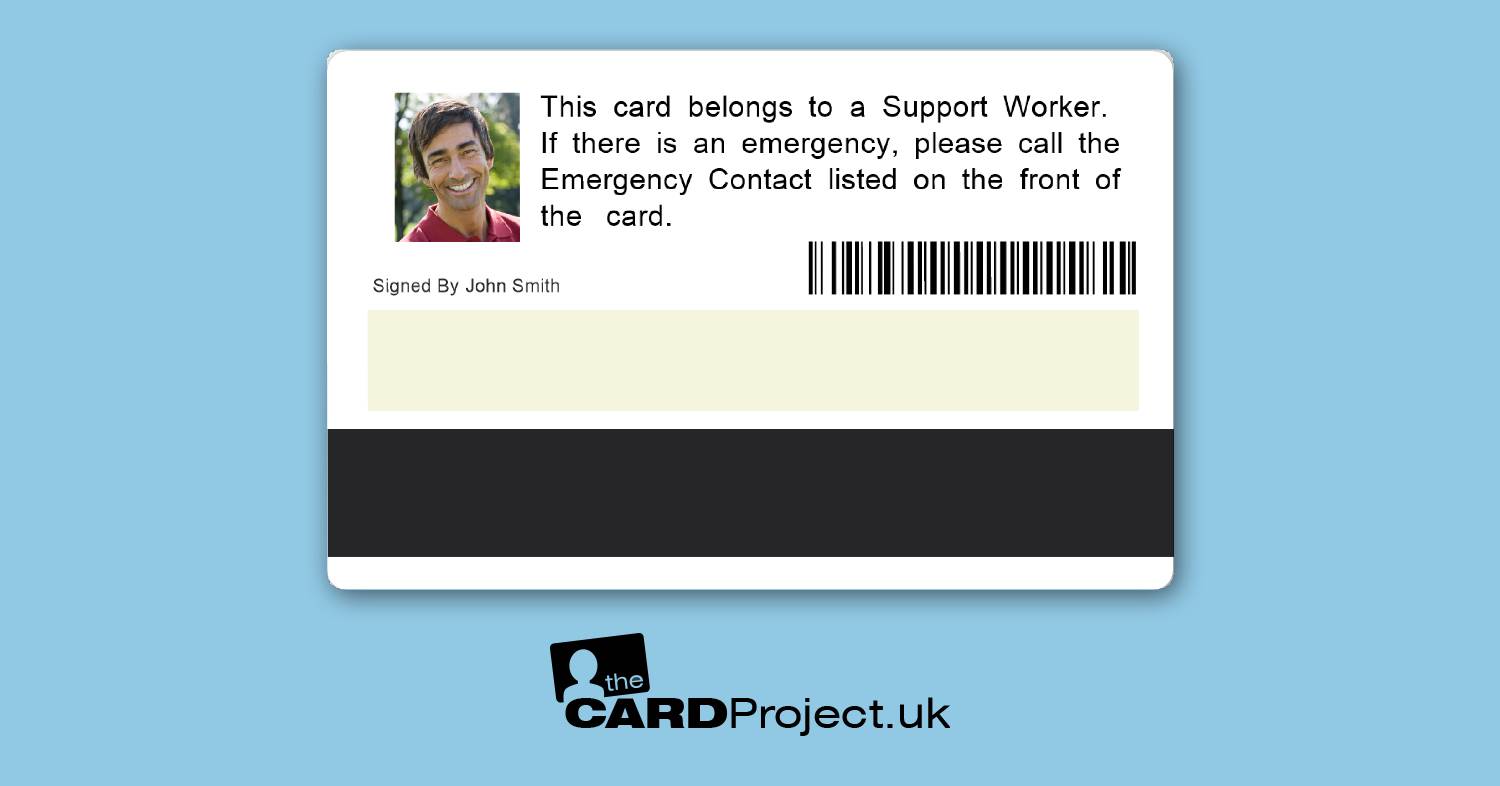 Support Worker ID Card Premium (REAR)